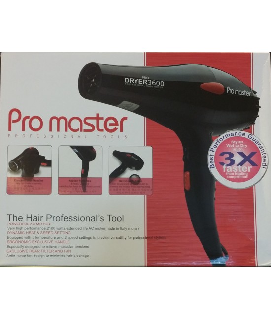 PRO MASTER HAIR DRYER 3600